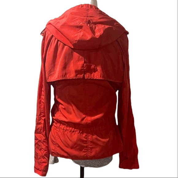 Joe Fresh Orange Hooded Rain Coat Size Medium - Picture 4 of 6